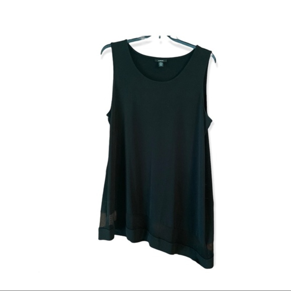 𝅺alfani Asymmetrical sleeveless black top